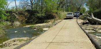 Wartime Dragoon Trail crossing of Clear Boggy River, Pontotoc County, OK