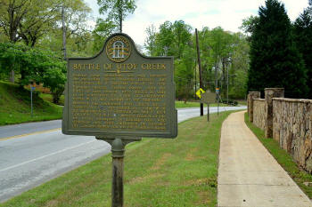 Battle of Utoy Creek marker