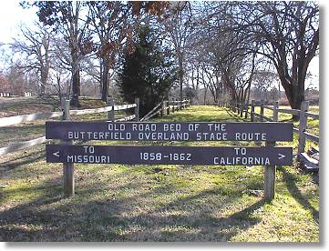 Road bed of the Butterfield Stage route