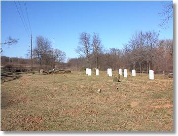 Grave markers of known Confederate soldiers and other grave sites