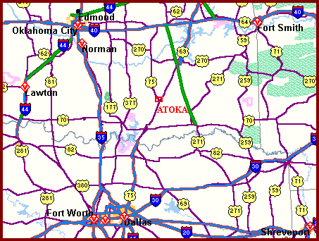 Regional highway map of routes leading to the museum