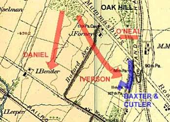 Rodes Flanks the 1st Corps
