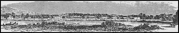 Panorama of Fort Washita prior to the Civil War